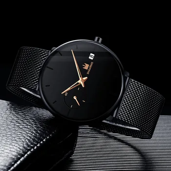 2020 Najlepsze Marki Luksusowych Biznes Męskie Zegarek Ze Stali Watchband Kwarcowy Zegarek Z Kalendarza Hot Relogio Masculino