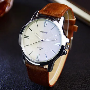 Eleganckie męskie zegarki YAZOLE Top Brand Luxury Blue Glass Watch mężczyzna zegarka wodoodporna skóra rzymskie mężczyzna zegarka zegarki męskie relojes