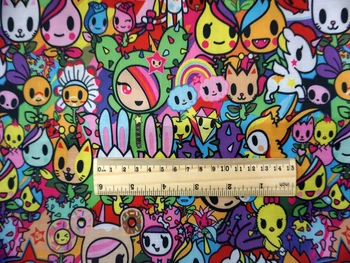 145*90 cm japońska kreskówka wodoodporny Oxford tkaniny do patchworku PVC DIY szycia obrus torba płaszcz
