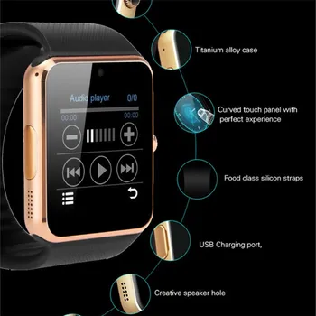 GT08 inteligentne zegarki Mężczyźni Kobiety Sport krokomierz Bluetooth inteligentne zegarki długi tryb gotowości Smartwatch z systemem Android Reloj Inteligente