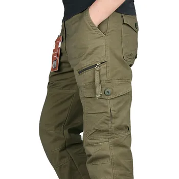 Nowy 2019 Męskie Spodnie Cargo Multi Kieszenie Wojskowe Taktyczne Spodnie Męskie Odzież Uliczna Armia Proste Spodnie Codzienne Długie Spodnie