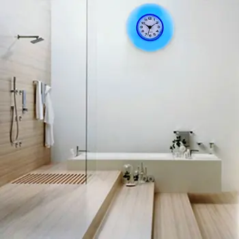 Wodoodporny magnetyczny ssący zegar ścienny Zegar prysznic, lustro, zegar przyssawka łazienka, kuchnia, prysznic, prysznic zegary ścienne dekoracje do domu