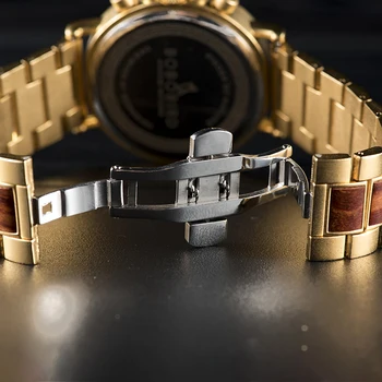 BOBOBIRD męskie zegarki męskie drzewo pagani konstrukcja chronograph ze stali nierdzewnej wysłać prezent bransoletka zegarek meski z skrzynią godzin S18