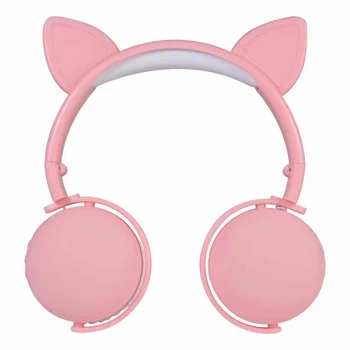 Cat Ear Wireless Head-mounted Bluetooth Headphones 5.0 Young People Kids Headset student dziecko z mikrofonem dla IOS/Android