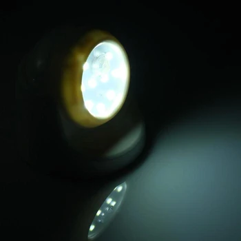 Kinkiet, obrotowy, z czujnikiem ruchu, działający na baterie 3 * AAA, 9 LED, 6500K 5182677 lampa świeci oświetlenie dla domu
