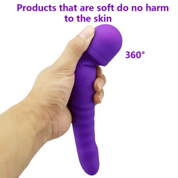 Cocolili ogrzewanie dildo wibrator różdżka AV Stick miękki silikon Multi-Speed G-Sopt masaż sex zabawki dla kobiet
